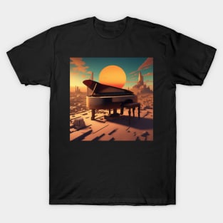 Abstract Image Including A Piano T-Shirt